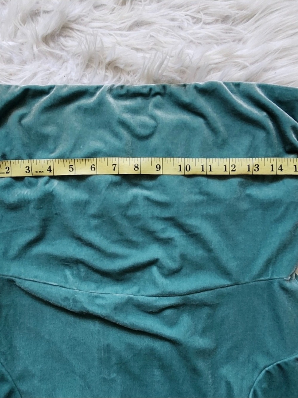 Norma Kamali Strapless Teal Velvet Mermaid Midi Cocktail Formal Evening Dress - Picture 3 of 4